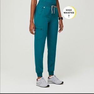 Figs High Waisted Zamora Joggers Pacific Blue